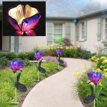 Solar Garden Light Outdoor LED Solar Light Decorative Stake Flower Lantern Waterproof Solar Powered Lamp for Garden Decoration 
Solar Garden Light Outdoor LED Solar Light Decorative Stake Flower Lantern Waterproof Solar Powered Lamp for Garden Decoration