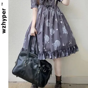 Summer Short Sleeve Gothic Lolita Dress Harajuku Street Fashion Cross Cosplay Female Bow Dress Japanese Soft Sister Style Dress
Summer Short Sleeve Gothic Lolita Dress Harajuku Street Fashion Cross Cosplay Female Bow Dress Japanese Soft Sister Style Dress