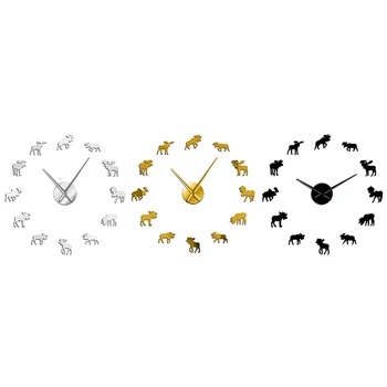 Wildlife Moose DIY Giant Wall Clock Moose Silhouette Decorative Frameless Wall Watch Modern Nature Animal Wall Art Hunting Clock
Wildlife Moose DIY Giant Wall Clock Moose Silhouette Decorative Frameless Wall Watch Modern Nature Animal Wall Art Hunting Clock