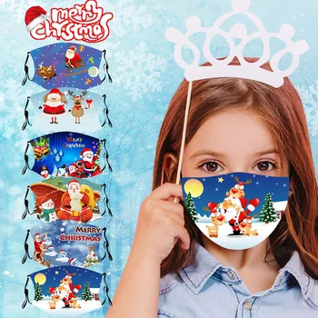 Children Adjustable Face Mask Christmas Cartoons Print Masks For Kids Fashion Santa Claus Snowman Masque Lavable Protection 
Children Adjustable Face Mask Christmas Cartoons Print Masks For Kids Fashion Santa Claus Snowman Masque Lavable Protection