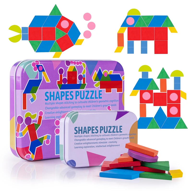 Children Tangram Wooden Puzzle Animal Shape Puzzle Toys with Card Book Learning Educational Jigsaw Toys for Kids
Children Tangram Wooden Puzzle Animal Shape Puzzle Toys with Card Book Learning Educational Jigsaw Toys for Kids