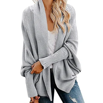 Autumn and winter fashion ladies clothing cardigan sweater coat bat sleeves casual warm elegant solid color sweater outside
Autumn and winter fashion ladies clothing cardigan sweater coat bat sleeves casual warm elegant solid color sweater outside