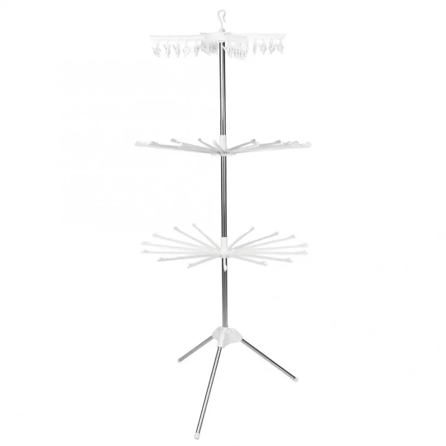Laundry Stand Drying Rack Stand For Clothes 3 Tiers Rotating Drying Rack Clothes Socks Hat Display Hanger Storage Holder Shelf
Laundry Stand Drying Rack Stand For Clothes 3 Tiers Rotating Drying Rack Clothes Socks Hat Display Hanger Storage Holder Shelf