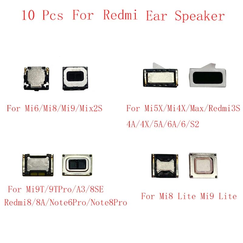 

10Pcs Earpiece Speaker For Xiaomi Redmi Note 8Pro Note 6Pro 8A 8 6 6A 7 5A 4A 4X 3S S2 Earpiece Ringer Module Replacement Parts