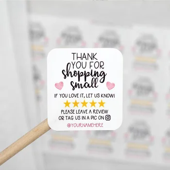 

Custom Tag Sticker, Small Business Handmade Sticker,Thank You For Shopping Small Shop Review, Envelope Seal, Leave a Review