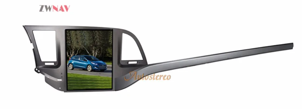 Android 9 вертикальный Tesla для Hyundai Elantra 2016 2017 2018 Авто IPS экран PX6 DSP автомобильный DVD GPS