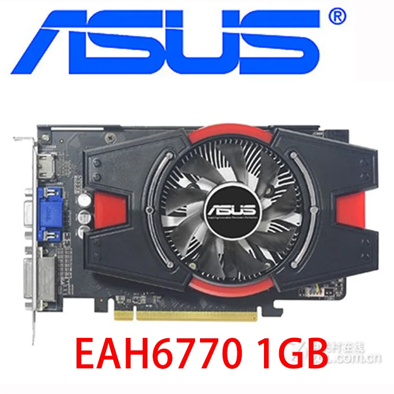 Видеокарта ASUS EAH6770 1 ГБ GDDR5 H6 770 Radeon HD 6770 HDMI DVI VGA HD6770 эквивалент GTX650 б/у | Компьютеры и