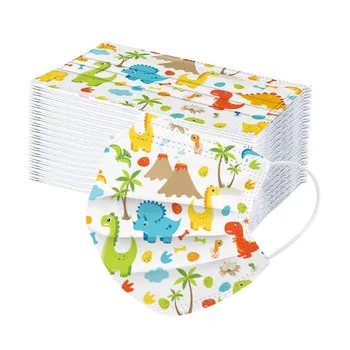 50/100pc Kids Disposable 3-ply Dustproof Mouth Mask Colorful Cartoon Dinosaur Printed Melt-blown Dustproof Face Cover Mondkapjes 
50/100pc Kids Disposable 3-ply Dustproof Mouth Mask Colorful Cartoon Dinosaur Printed Melt-blown Dustproof Face Cover Mondkapjes