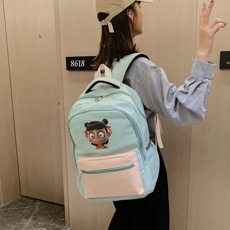 Nezha Pattern Backpack Women's Printed Simple Korean-style High School Students Canvas School Bag Sports Casual Backpack
Nezha Pattern Backpack Women's Printed Simple Korean-style High School Students Canvas School Bag Sports Casual Backpack