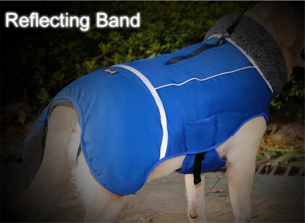 10 Dogs Pets Clothing Jacket Winter Waterproof Raincoat Soft Cotton Blanket Coat for Large Dogs and Small Dog Clothes Glowing Light