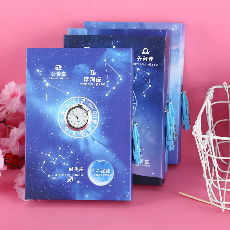 Korean-style shi er xinzuo Pocket Watch Boxed Password-protected Noteboy Lock Creative Laptop Stationery Young STUDENT'S Hand Ac
Korean-style shi er xinzuo Pocket Watch Boxed Password-protected Noteboy Lock Creative Laptop Stationery Young STUDENT'S Hand Ac