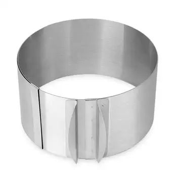 Kapmore 1pc Cake Ring Mold DIY Retractable Stainless Steel Mousse Ring Mold DIY Baking Tools For Cake Making Kitchen Supplies
Kapmore 1pc Cake Ring Mold DIY Retractable Stainless Steel Mousse Ring Mold DIY Baking Tools For Cake Making Kitchen Supplies