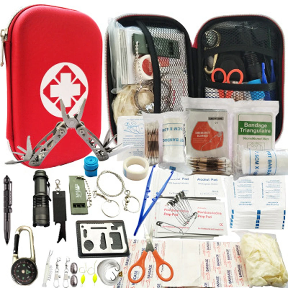 Emergency Survival Kit 80 in 1 Outdoor SOS EDC Tool with Survival Bracelet Whistle Wood Cutter Water Bottle Clip Tactical Pen
Emergency Survival Kit 80 in 1 Outdoor SOS EDC Tool with Survival Bracelet Whistle Wood Cutter Water Bottle Clip Tactical Pen