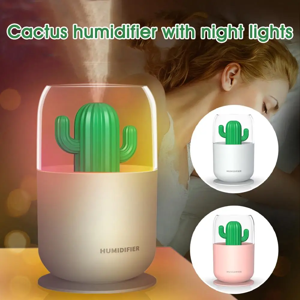 Cactus 300ML Air Humidifier Essential oil diffuser USB Colorful night Lights Humidifier LED Lamp Aroma Diffuser for Home
Cactus 300ML Air Humidifier Essential oil diffuser USB Colorful night Lights Humidifier LED Lamp Aroma Diffuser for Home