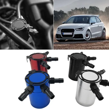 Hot New Racing Baffled 3-Port Oil Catch Can Black Tank Air-Oil Separator 
Hot New Racing Baffled 3-Port Oil Catch Can Black Tank Air-Oil Separator