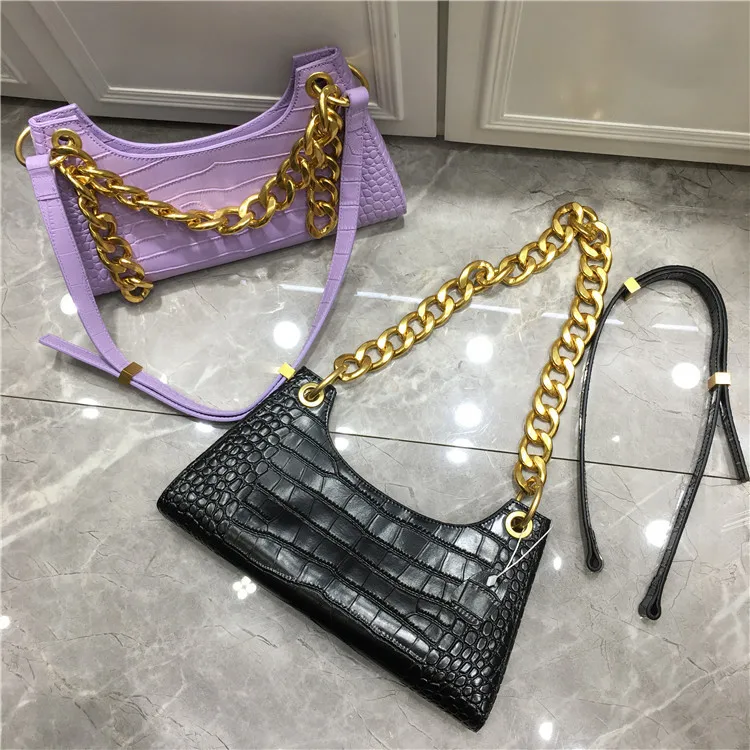 Genuine Leather Crocodile Grain Foreign Style 2020 Thick Chain Stick Bag Single Shoulder Portable French Small
Genuine Leather Crocodile Grain Foreign Style 2020 Thick Chain Stick Bag Single Shoulder Portable French Small