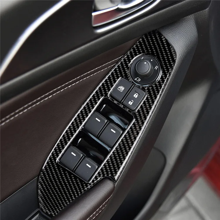 Carbon Fiber Window Lift Button Control Panel Cover Trim For MAZDA 3 Axela 2014 2017 2018 Interior trim stickers
Carbon Fiber Window Lift Button Control Panel Cover Trim For MAZDA 3 Axela 2014 2017 2018 Interior trim stickers