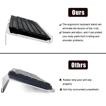 Transparent Acrylic Computer Keyboard Holder Clear Tilted Keypad Stand for Office Home School Use Supplies
Transparent Acrylic Computer Keyboard Holder Clear Tilted Keypad Stand for Office Home School Use Supplies