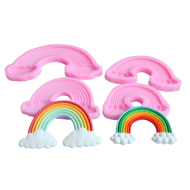 3D Rainbow Silicone Molds Fondant Cakes Mould DIY Cupcake Topper Cake Chocolate Clay Candy Moulds Decorating Tools
3D Rainbow Silicone Molds Fondant Cakes Mould DIY Cupcake Topper Cake Chocolate Clay Candy Moulds Decorating Tools