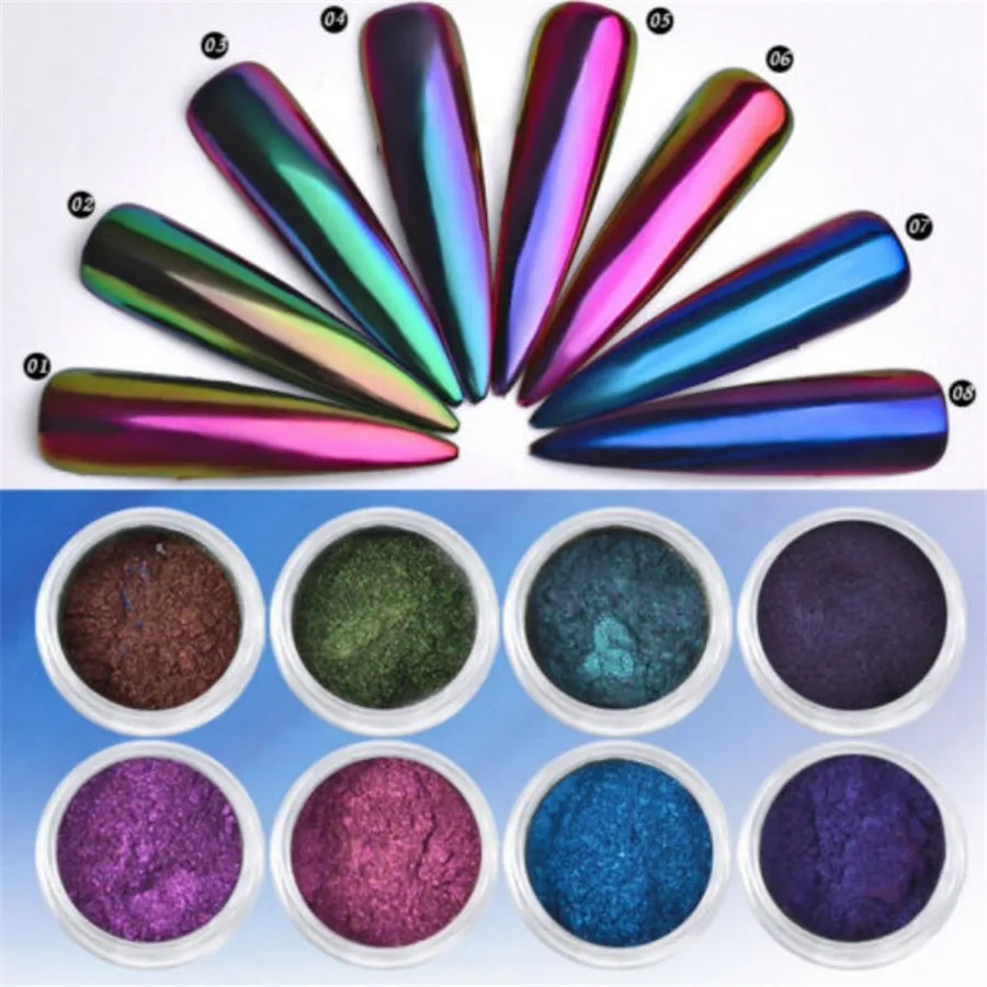 8 Color Holographic Effects Nail Glitters Gradient Shining Nail Glitter Dust Magic Mirror Effect Powder DIY Decoration Dust Tool
8 Color Holographic Effects Nail Glitters Gradient Shining Nail Glitter Dust Magic Mirror Effect Powder DIY Decoration Dust Tool