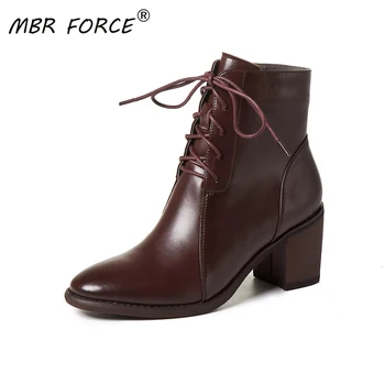 MBR FORCE Split leather Big Size 34-42 Women Ankle Boots Fashion High Heel Shoes Woman Zipper Lady Office Street Party Footwear
MBR FORCE Split leather Big Size 34-42 Women Ankle Boots Fashion High Heel Shoes Woman Zipper Lady Office Street Party Footwear