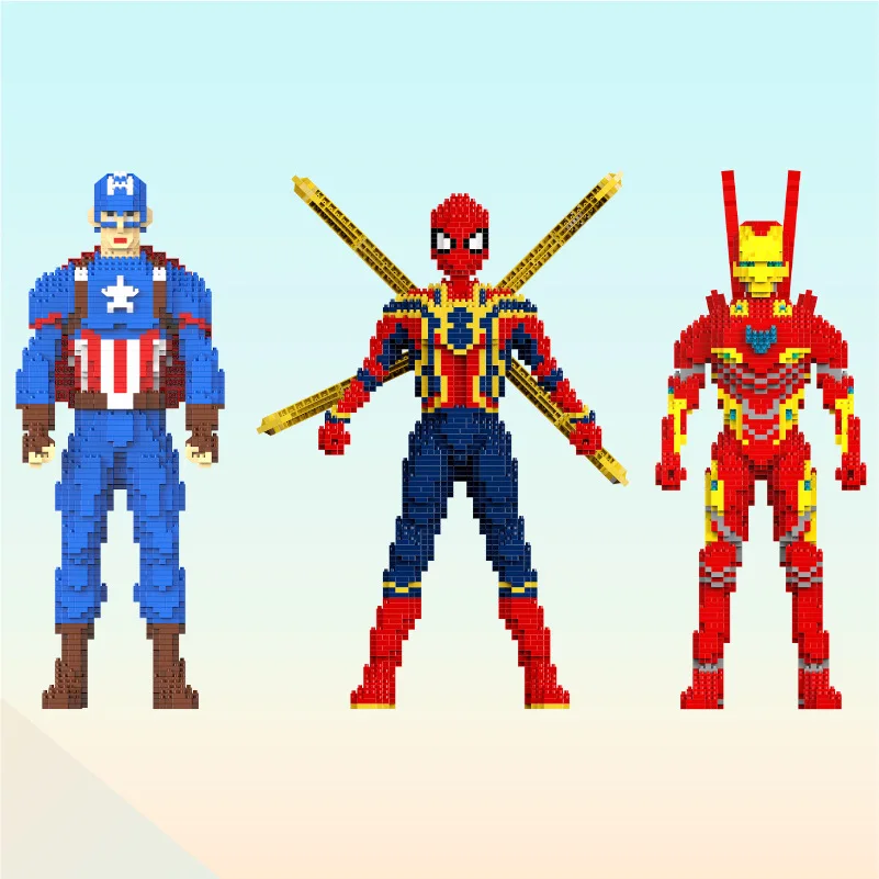 New 2768pcs 1034 Super Hero Spiderman Figure IR Man DIY Diamond Micro Building Blocks Captain Bricks Action Figure Toy Children
New 2768pcs 1034 Super Hero Spiderman Figure IR Man DIY Diamond Micro Building Blocks Captain Bricks Action Figure Toy Children