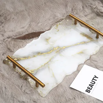 30*19cm Square Shape Silicone Tray Molds Epoxy Resin With Two Golden Handles DIY Coaster Agate Resin Mold
30*19cm Square Shape Silicone Tray Molds Epoxy Resin With Two Golden Handles DIY Coaster Agate Resin Mold