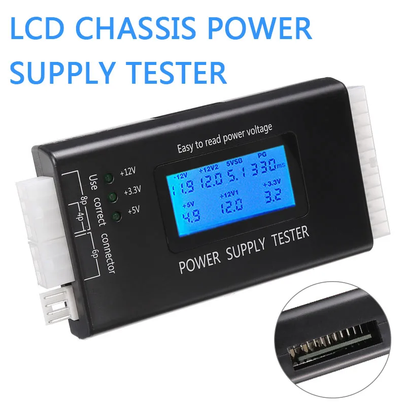 Mayitr 1pc Computer PC Power Supply Tester Checker 20/24 pin SATA HDD ATX BTX Meter LCD Lowest Prices
Mayitr 1pc Computer PC Power Supply Tester Checker 20/24 pin SATA HDD ATX BTX Meter LCD Lowest Prices