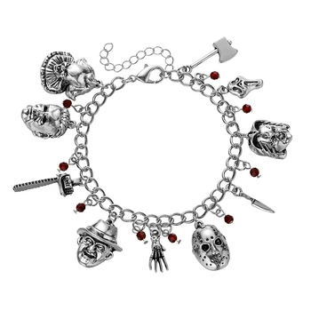 10 pcs IT Pennywise Horror Movie Charm Bracelet Chucky mask Friday the 13th Jason Saw Freddy Krueger Screaming Ghost Bracelets
10 pcs IT Pennywise Horror Movie Charm Bracelet Chucky mask Friday the 13th Jason Saw Freddy Krueger Screaming Ghost Bracelets