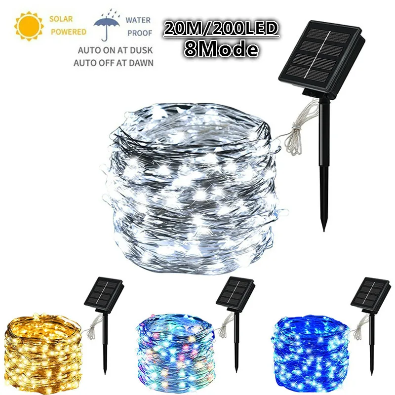 Solar String Fairy Lights 20M/200LED Waterproof Outdoor Garland Solar Power Lamp Christmas For Garden Decoration string lights
Solar String Fairy Lights 20M/200LED Waterproof Outdoor Garland Solar Power Lamp Christmas For Garden Decoration string lights