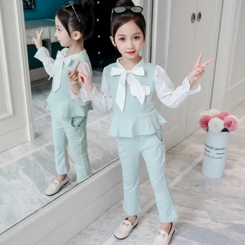 Kids Clothes For Girls Patchwork Shirt+Pants 2PCS Girl Set Autumn Winter For Girls Outfits 4-12 Year Children clothing sets
Kids Clothes For Girls Patchwork Shirt+Pants 2PCS Girl Set Autumn Winter For Girls Outfits 4-12 Year Children clothing sets