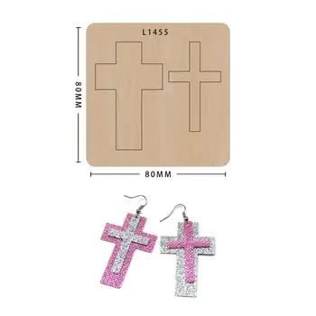 Cross earrings cutting dies for scrapbooking Suitable for common die-cutting machines in the market
Cross earrings cutting dies for scrapbooking Suitable for common die-cutting machines in the market