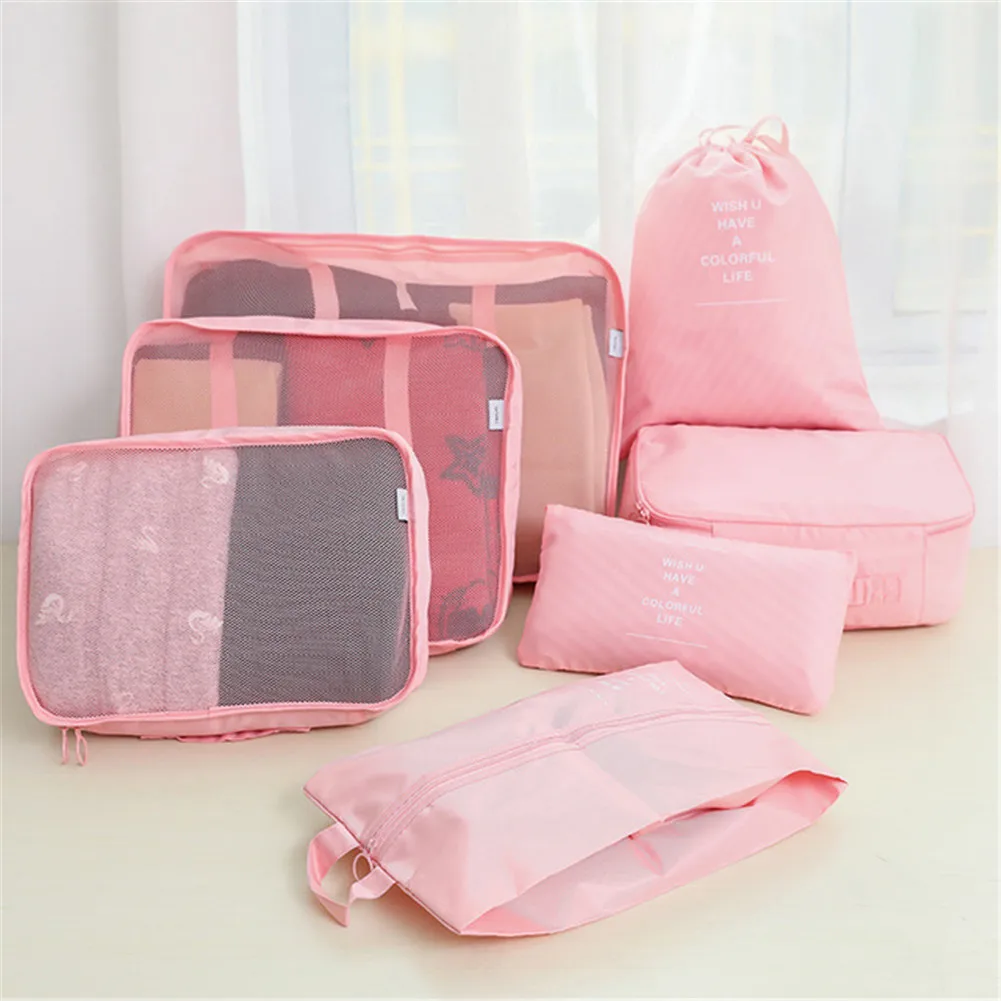 Storage Bag Packing Polyester Cubes Set 7-Pcs Clothes Organizer Travel Luggage Organizers Bags Travelling Bag Travel Accessories
Storage Bag Packing Polyester Cubes Set 7-Pcs Clothes Organizer Travel Luggage Organizers Bags Travelling Bag Travel Accessories