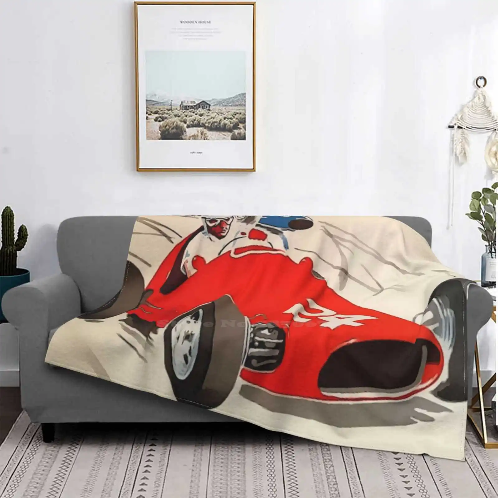 

Monaco Gp 1956 Air Conditioning Soft Blanket Formula Retro Circuit Williams Senna Radically Hero Racing Le United States Gt40