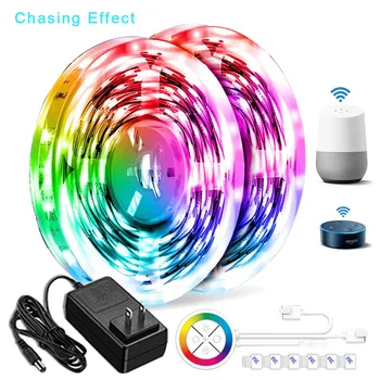 Addressable RGB Chasing Effect WIFI LED Strip Lights Package Set ARGB 5050 5M 10M 12V Dream Color Music Sync LED Strip Set
Addressable RGB Chasing Effect WIFI LED Strip Lights Package Set ARGB 5050 5M 10M 12V Dream Color Music Sync LED Strip Set