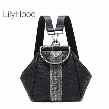 Multi-functional Artificial Leather Black Backpack Women 2020 Fashion Casual Daily Quality Leather Diamonds Top-handle Handbag 
Multi-functional Artificial Leather Black Backpack Women 2020 Fashion Casual Daily Quality Leather Diamonds Top-handle Handbag