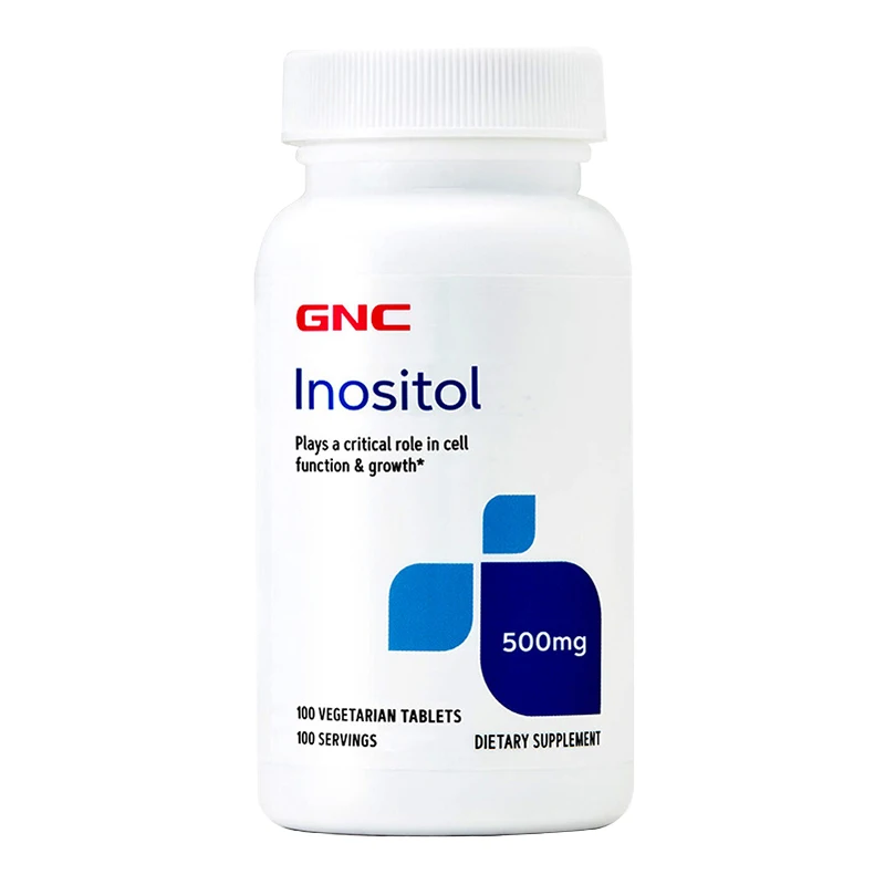 

Inositol 500 mg Plays a critical role in cell function & growth 100 tablets