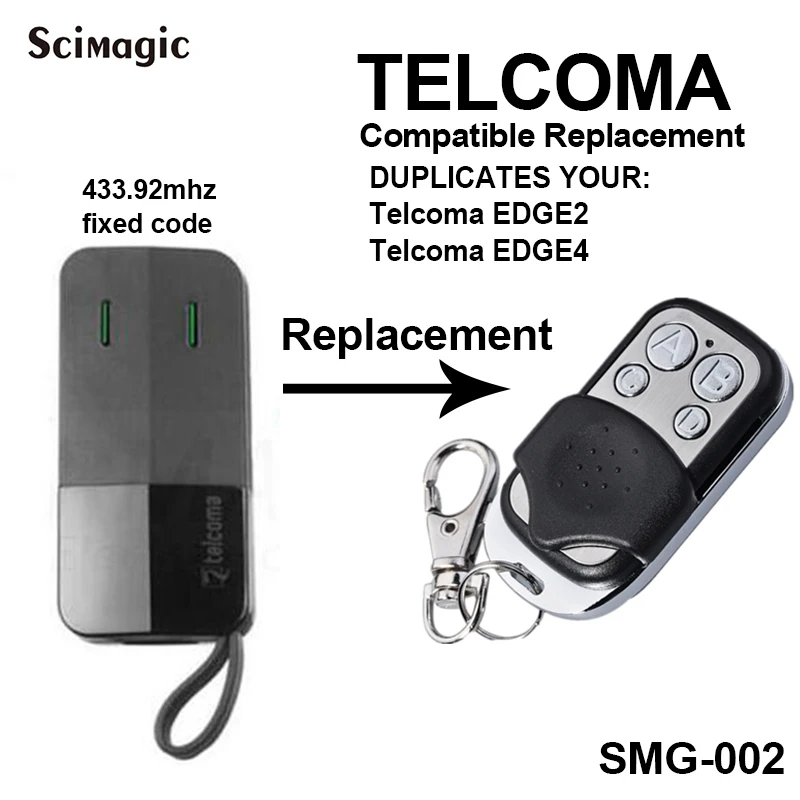 Фото 433MHz TELCOMA EDGE 2 4 Garage Door Remote Control Wireless Transmitter For Access Commands | Безопасность и защита