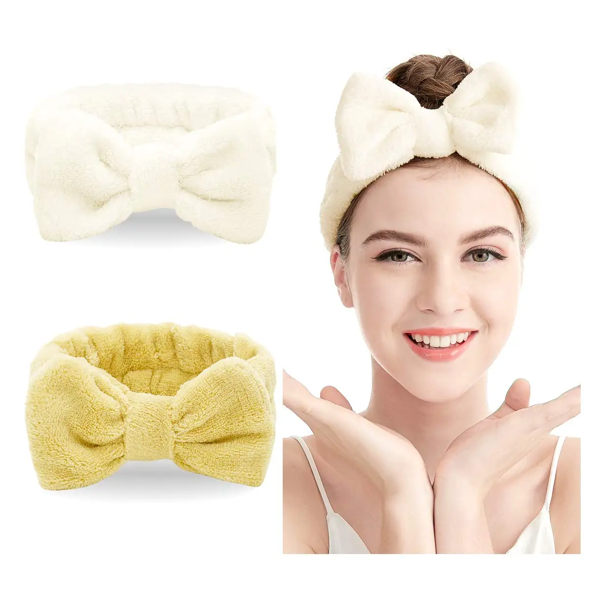 Spa Headband - 2 Pack Bow Hair Band Women Facial Makeup Head Band Soft Coral Fleece Head Wraps For Shower Washing Face
Spa Headband - 2 Pack Bow Hair Band Women Facial Makeup Head Band Soft Coral Fleece Head Wraps For Shower Washing Face