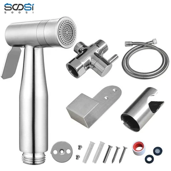 Bathroom Two Function Bidet Shower Sprayer Toilet Hand Bidet Faucet Brass T Adapter 1.2m Hose Tank Hooked Holder Easy Install
Bathroom Two Function Bidet Shower Sprayer Toilet Hand Bidet Faucet Brass T Adapter 1.2m Hose Tank Hooked Holder Easy Install