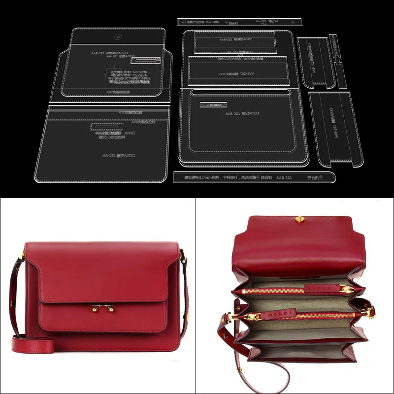 Acrylic Design Pattern Ladies Shoulder Bag Messenger Bag Diy Handmade Leather Goods Bag Pattern Drawing Die Leather Cutting
Acrylic Design Pattern Ladies Shoulder Bag Messenger Bag Diy Handmade Leather Goods Bag Pattern Drawing Die Leather Cutting