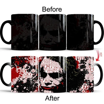 1Pcs New 350ml Cerative Cold Hot Heat Color Changing Joker Mug Magic Tea Coffee Milk Ceramic Cup Best Gift for Children Friends
1Pcs New 350ml Cerative Cold Hot Heat Color Changing Joker Mug Magic Tea Coffee Milk Ceramic Cup Best Gift for Children Friends