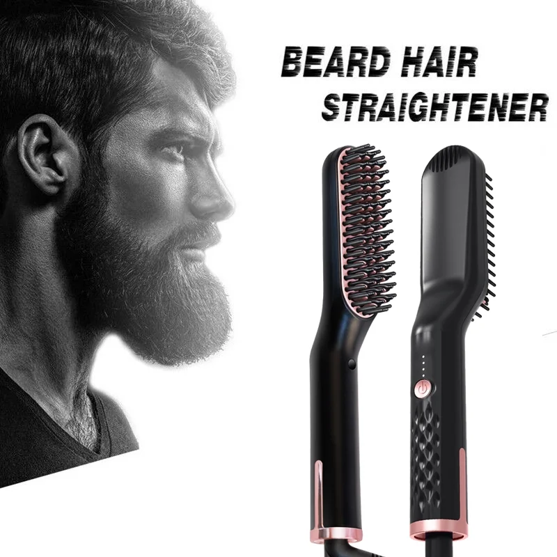 3 in 1 Hair Straightener Brush Anti Static Ceramic Heating Detangling Faster Straightening Beard Comb
3 in 1 Hair Straightener Brush Anti Static Ceramic Heating Detangling Faster Straightening Beard Comb