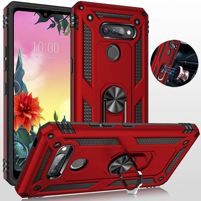 Armor Case for LG Aristo 2 3 4 5 Plus X210 X415 X320 X220 Metal Ring Holder Stand Magnetic Cover For K10 K30 K40 K50 Q60 X4 | Мобильные