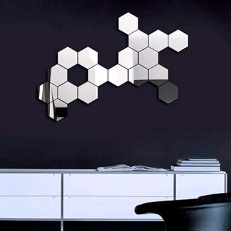 12PCS Acrylic Mirror Wall Stickers Self Adhesive Removable Hexagonal Decorative Mirror Sheet For Home Living Room Bedroom Decor
12PCS Acrylic Mirror Wall Stickers Self Adhesive Removable Hexagonal Decorative Mirror Sheet For Home Living Room Bedroom Decor