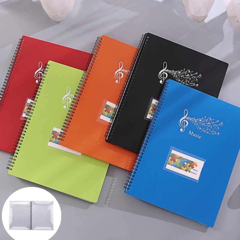 40/60 Pages Multi-functional A4 Sheet Music Score Coil Folder Practice Piano Paper File Storage Book
40/60 Pages Multi-functional A4 Sheet Music Score Coil Folder Practice Piano Paper File Storage Book