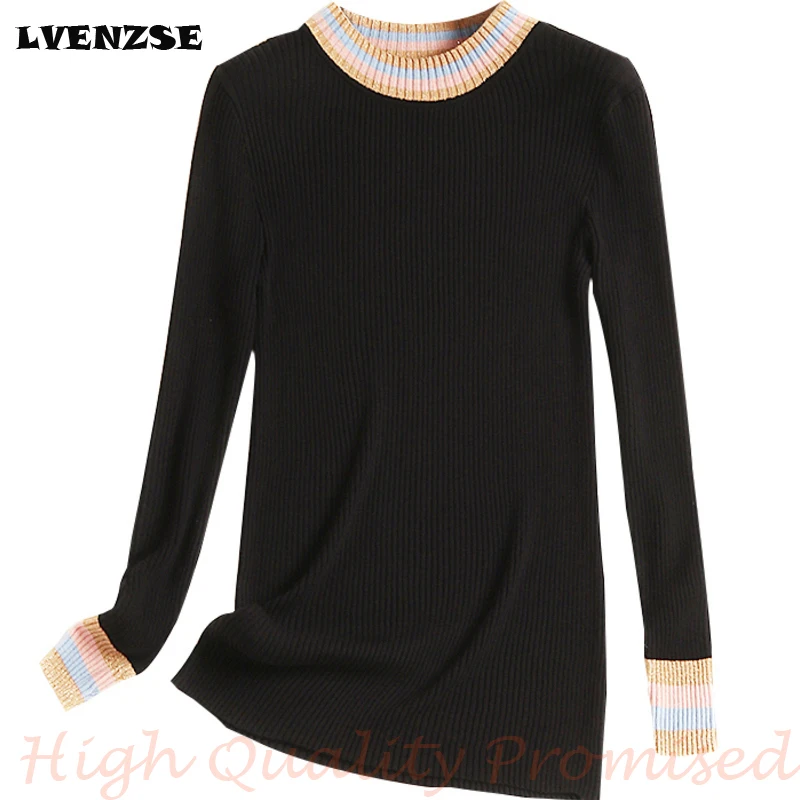 LVENZSE Undershirt Female Autumn and Winter 2019 New Fashion Leisure Slimming Black Knitted Shirt Coat Long Sleeves Women Tops
LVENZSE Undershirt Female Autumn and Winter 2019 New Fashion Leisure Slimming Black Knitted Shirt Coat Long Sleeves Women Tops