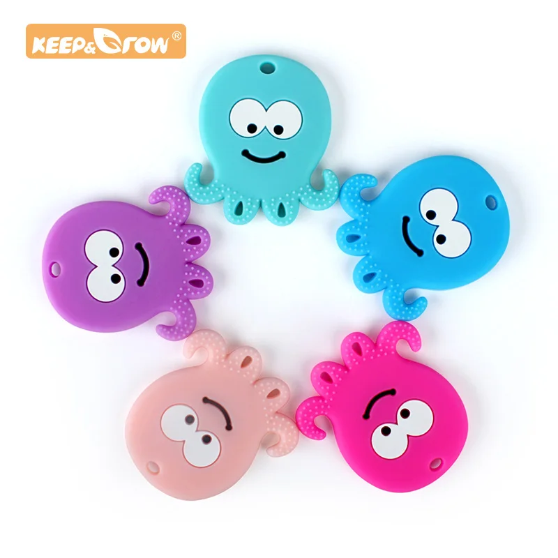 Keep&Grow 1pc Octopus Baby Teether Soft Texture Baby Teething Toys DIY Nursing Accessories Food Grade Rodent Silicone 
Keep&Grow 1pc Octopus Baby Teether Soft Texture Baby Teething Toys DIY Nursing Accessories Food Grade Rodent Silicone