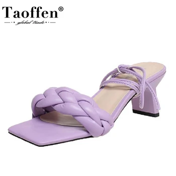 Taoffen New Design Women Summer Sandals Strange Heels Square Toe Woman Shoes Fashion Party Wedding Woman Footwear Size 33-40
Taoffen New Design Women Summer Sandals Strange Heels Square Toe Woman Shoes Fashion Party Wedding Woman Footwear Size 33-40