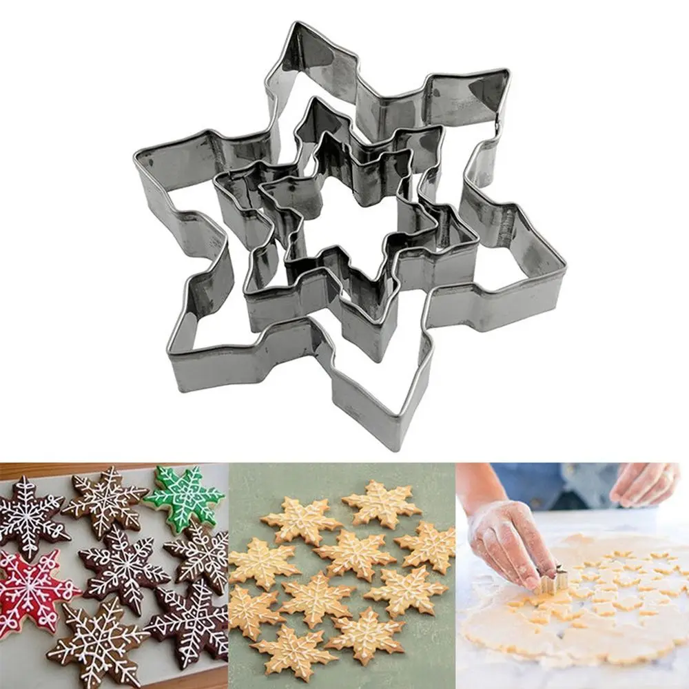 3Pcs/Lot Snowflake Shape Cookie Cutter Stainless Steel Snow Form Cookie Mold DIY Fondant Chocolate cake Decoration Mould
3Pcs/Lot Snowflake Shape Cookie Cutter Stainless Steel Snow Form Cookie Mold DIY Fondant Chocolate cake Decoration Mould